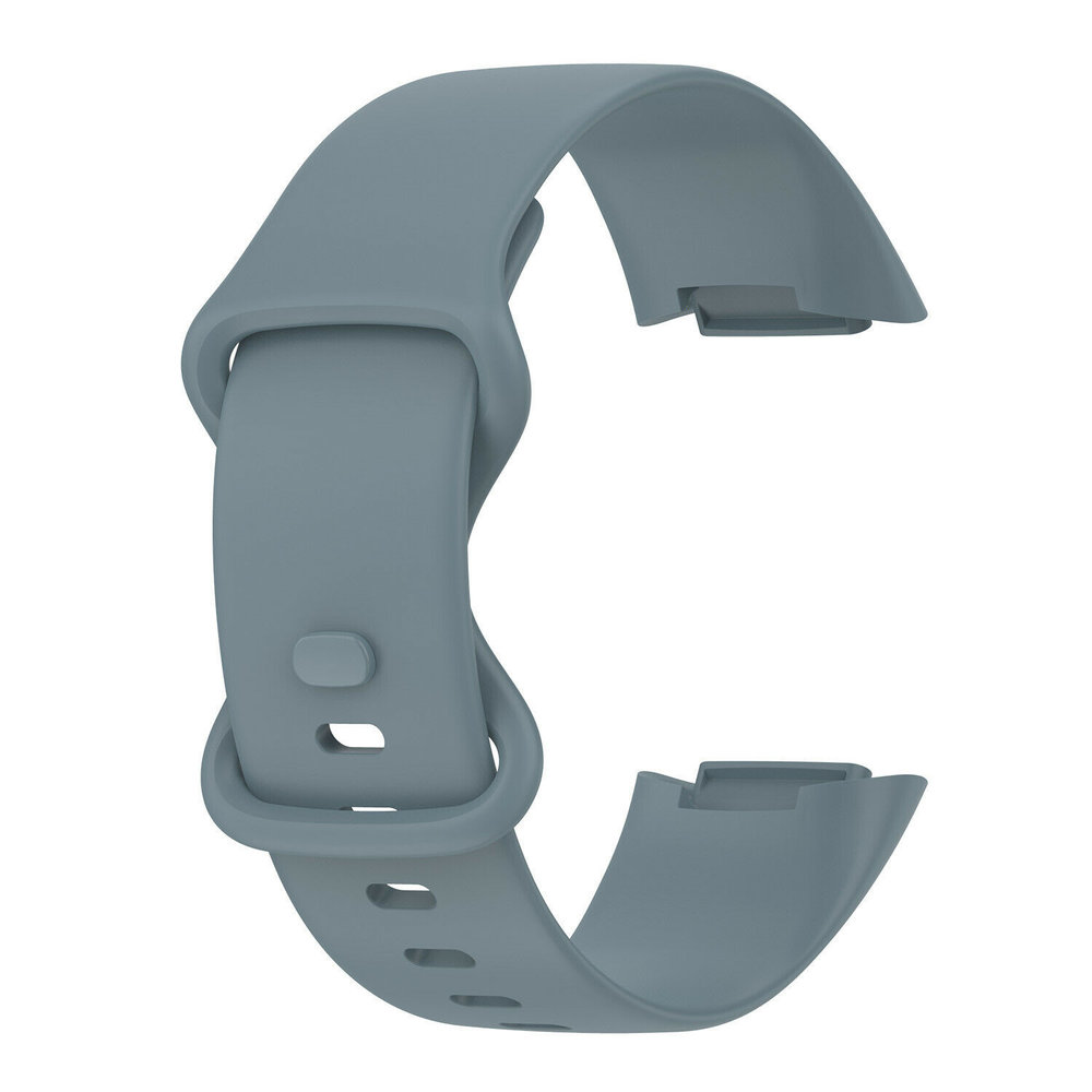 Strap-it Strap-it Fitbit Charge 5 Silicone Strap (Grey Blue)