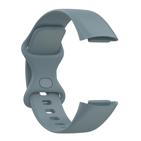 Strap-it Strap-it Fitbit Charge 5 Silicone Strap (Grey Blue)