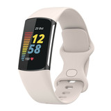 Strap-it Fitbit Charge 5 Silicone Strap (Off White)