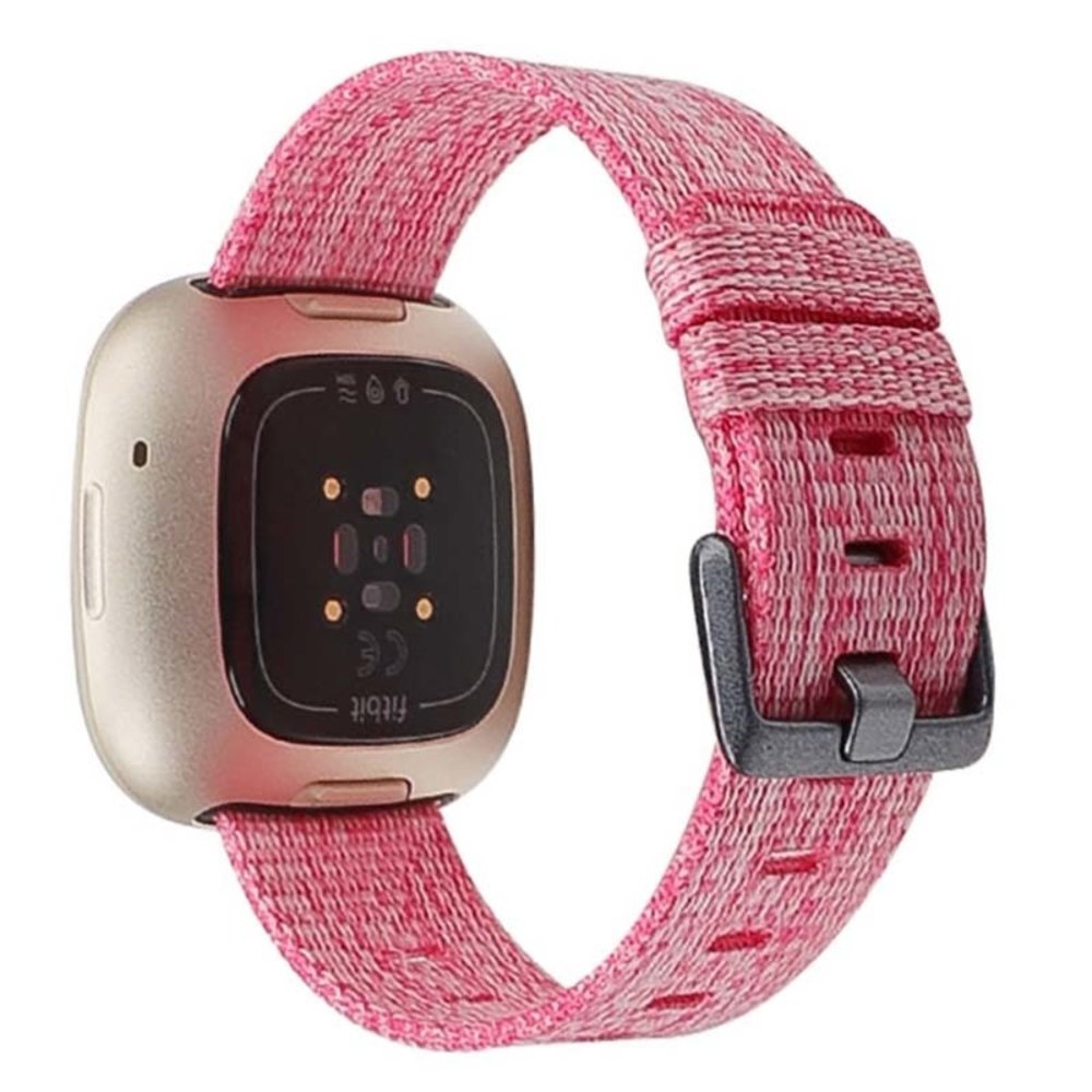 Strap-it Strap-it Fitbit Versa 3 Woven Nylon Strap with Buckle (Pink) Strap-it Strap-it Fitbit Versa 3 Woven Nylon Strap with Buckle (Pink)