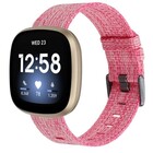 Strap-it Strap-it Fitbit Sense Woven Nylon Strap with Buckle (Pink)