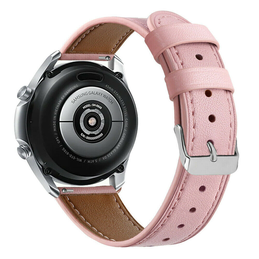 Strap-it Strap-it Samsung Galaxy Watch 3 45mm Leather Strap (Pink) Strap-it Strap-it Samsung Galaxy Watch 3 45mm Leather Strap (Pink)