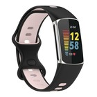Strap-it Strap-it Fitbit Charge 5 Sport Strap (Black/Light Pink)