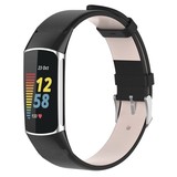 Strap-it Fitbit Charge 5 Leather Strap (Black)
