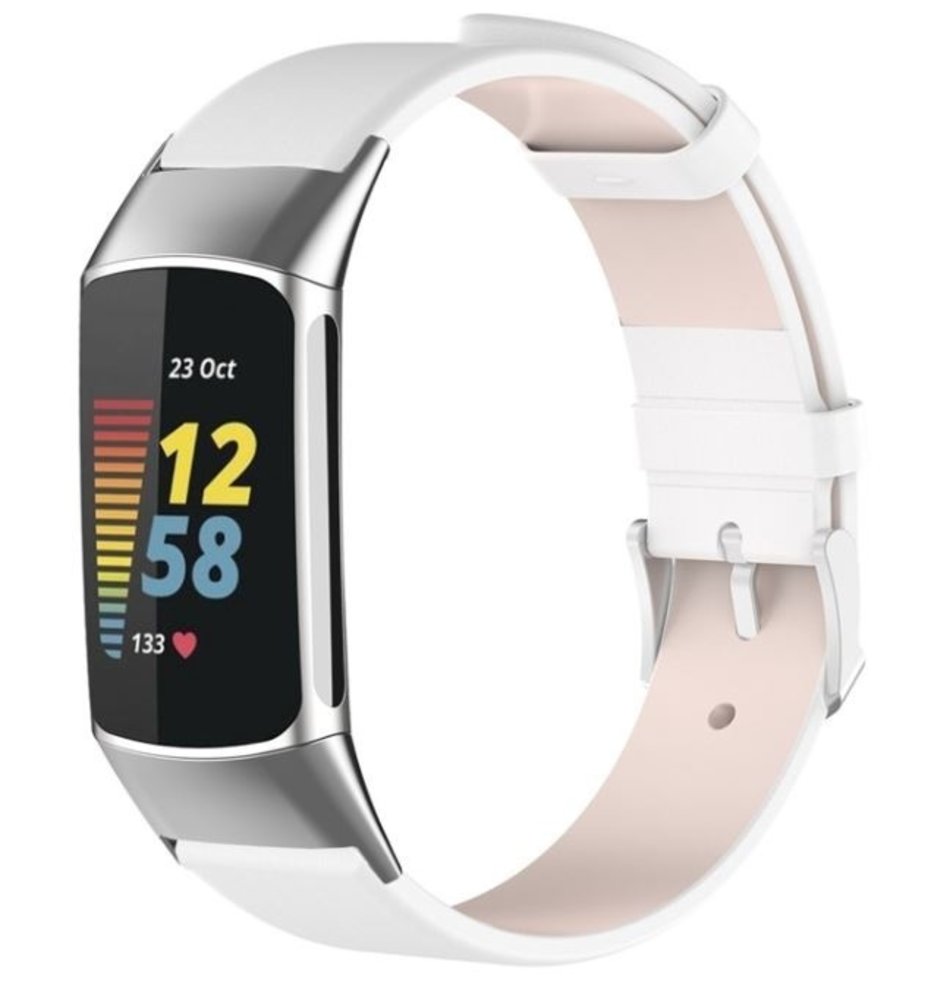 Strap-it Strap-it Fitbit Charge 5 Leather Strap (White) Strap-it Strap-it Fitbit Charge 5 Leather Strap (White)