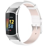 Strap-it Fitbit Charge 5 Leather Strap (White)