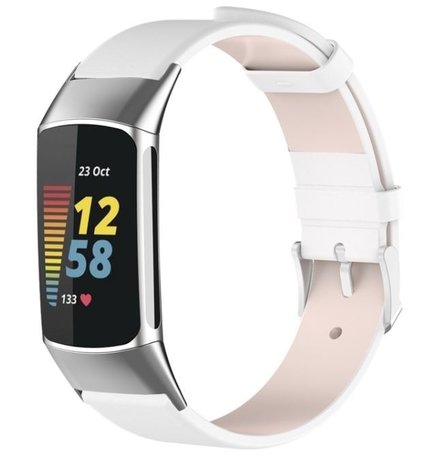 Strap-it Strap-it Fitbit Charge 5 Leather Strap (White) Strap-it Strap-it Fitbit Charge 5 Leather Strap (White)