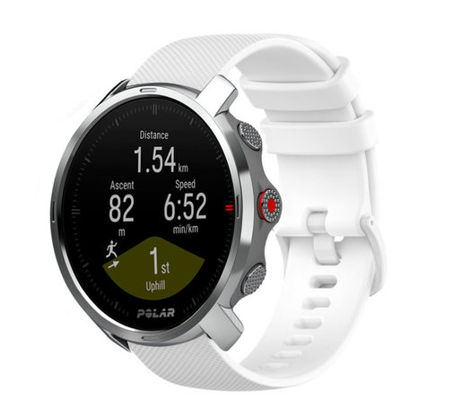 Polar Grit X Premium Silicone Strap White
