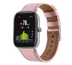 Strap-it Xiaomi Amazfit GTS Leather Strap (Pink) Strap-it Xiaomi Amazfit GTS Leather Strap (Pink)