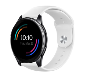 Strap-it OnePlus Watch Silicone Strap (White)