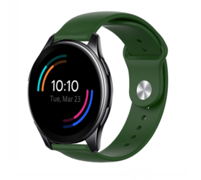 Strap-it OnePlus Watch Silicone Strap (Dark Green)