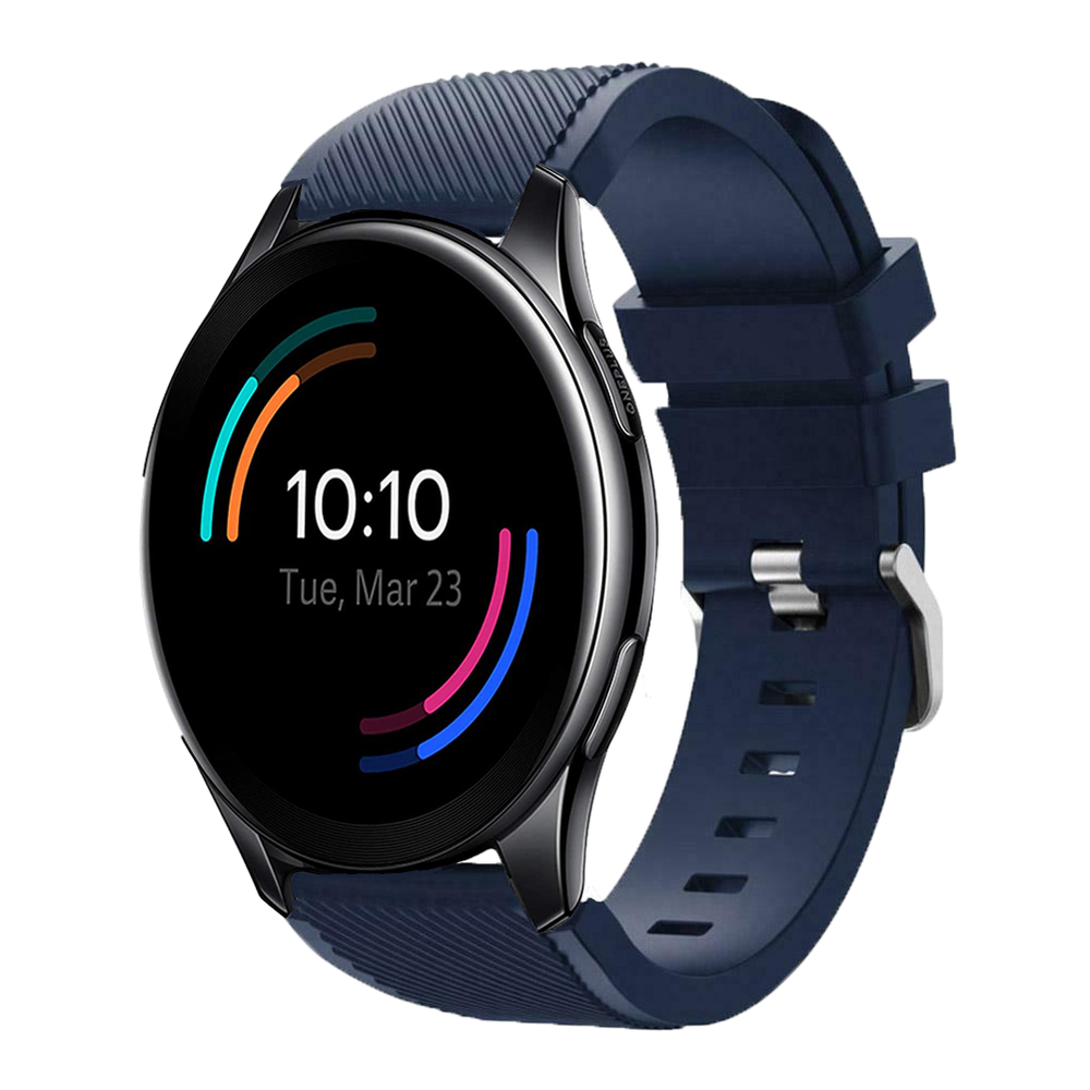 Strap-it Strap-it OnePlus Watch Silicone Strap Perfect Fit (Dark Blue)