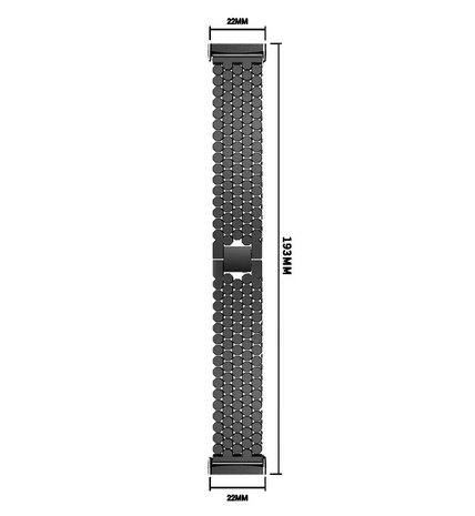 Strap-it Strap-it Fitbit Sense Steel Strap Hexagons (Black) Strap-it Strap-it Fitbit Sense Steel Strap Hexagons (Black)