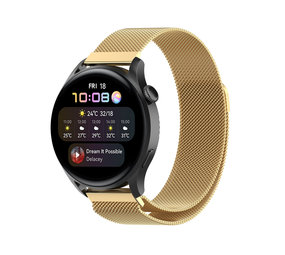 Strap-it Huawei Watch 3/3 Pro Milanese Strap (Gold) Strap-it Huawei Watch 3/3 Pro Milanese Strap (Gold)