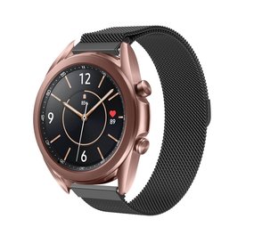Strap-it Samsung Galaxy Watch 3 Milanese Strap 41mm (Black) Strap-it Samsung Galaxy Watch 3 Milanese Strap 41mm (Black)