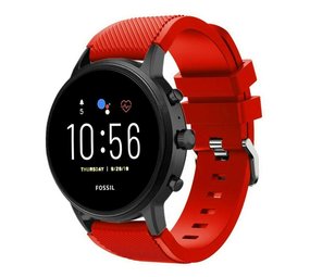 Fossil Gen 5 Silicone Strap Red