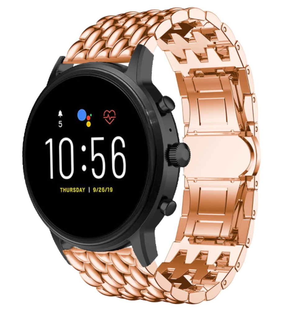 Strap-it Strap-it Fossil Gen 5 Steel Dragon Strap (Rose Gold) Strap-it Strap-it Fossil Gen 5 Steel Dragon Strap (Rose Gold)