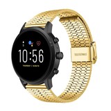 Strap-it Fossil Gen 5 Fine Steel Strap (Gold) Strap-it Fossil Gen 5 Fine Steel Strap (Gold)