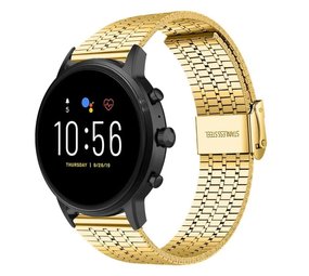 Strap-it Fossil Gen 5 Fine Steel Strap (Gold) Strap-it Fossil Gen 5 Fine Steel Strap (Gold)