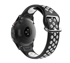 Strap-it Garmin Fenix 7 Sport Strap (Black/White) Strap-it Garmin Fenix 7 Sport Strap (Black/White)