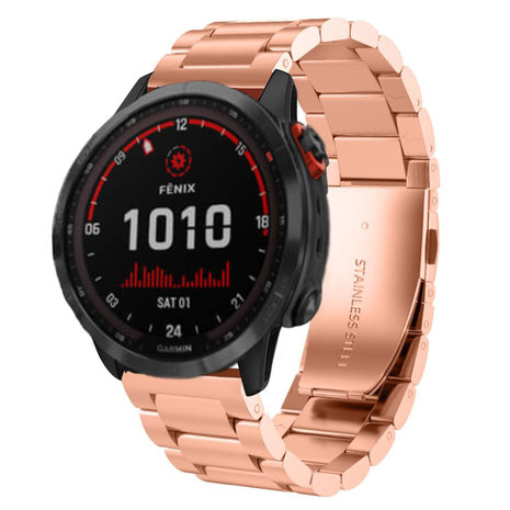 Strap-it Strap-it Garmin Fenix 7x Steel Strap (Rose Gold) Strap-it Strap-it Garmin Fenix 7x Steel Strap (Rose Gold)