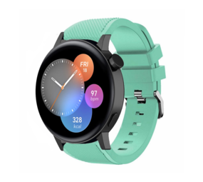 Strap-it Huawei Watch GT 3 42mm Silicone Strap with Buckle (Aqua)