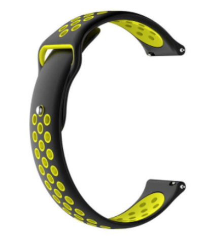 Strap-it Strap-it Huawei Watch GT 3 42mm Sport Strap (Black/Yellow) Strap-it Strap-it Huawei Watch GT 3 42mm Sport Strap (Black/Yellow)