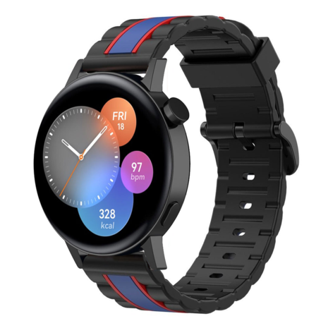 Strap-it Strap-it Huawei Watch GT 3 42mm Special Edition Strap (Black/Blue) Strap-it Strap-it Huawei Watch GT 3 42mm Special Edition Strap (Black/Blue)