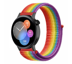 Strap-it Huawei Watch GT 3 42mm Nylon Strap (Rainbow) Strap-it Huawei Watch GT 3 42mm Nylon Strap (Rainbow)