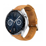 Strap-it Huawei Watch GT 3 46mm Leather Strap (Brown)