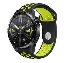 Strap-it Huawei Watch GT 3 46mm Sport Strap (Black/Yellow) Strap-it Huawei Watch GT 3 46mm Sport Strap (Black/Yellow)