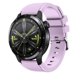 Strap-it Huawei Watch GT 3 46mm Silicone Strap with Buckle (Lilac)