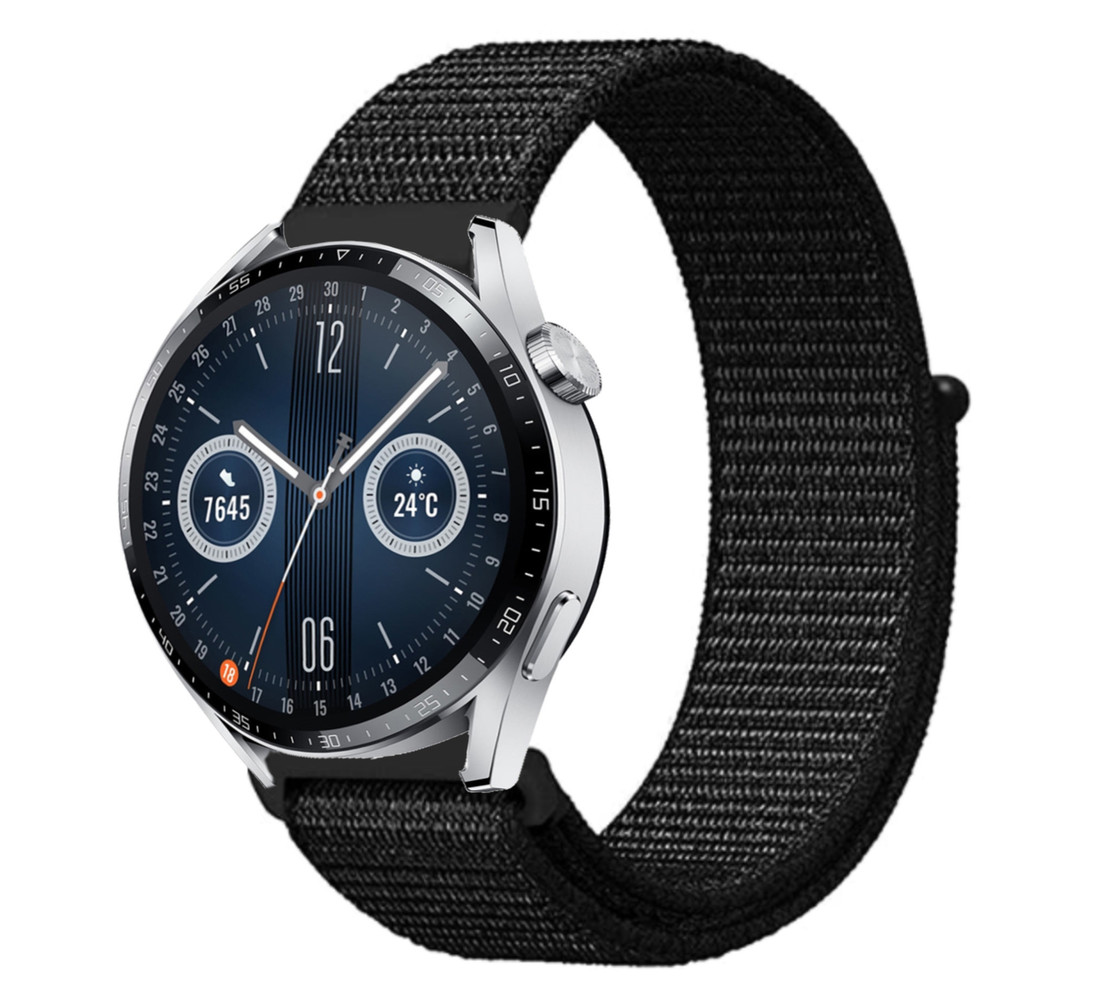 Strap-it Strap-it Huawei Watch GT 3 46mm Nylon Strap (Black) Strap-it Strap-it Huawei Watch GT 3 46mm Nylon Strap (Black)