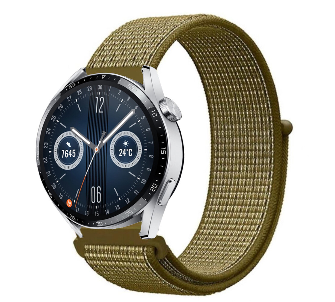 Strap-it Strap-it Huawei Watch GT 3 46mm Nylon Strap (Olive) Strap-it Strap-it Huawei Watch GT 3 46mm Nylon Strap (Olive)