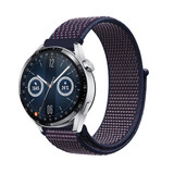 Strap-it Huawei Watch GT 3 46mm Nylon Strap (Purple-Blue)