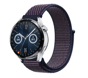Strap-it Huawei Watch GT 3 46mm Nylon Strap (Purple-Blue) Strap-it Huawei Watch GT 3 46mm Nylon Strap (Purple-Blue)
