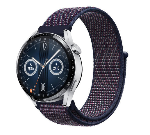 Strap-it Strap-it Huawei Watch GT 3 46mm Nylon Strap (Purple-Blue) Strap-it Strap-it Huawei Watch GT 3 46mm Nylon Strap (Purple-Blue)