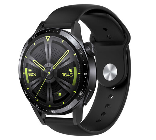 Strap-it Strap-it Huawei Watch GT 3 46mm Sport Strap (Black) Strap-it Strap-it Huawei Watch GT 3 46mm Sport Strap (Black)