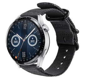 Strap-it Huawei Watch GT 3 46mm Nylon Strap with Buckle (Black) Strap-it Huawei Watch GT 3 46mm Nylon Strap with Buckle (Black)