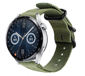 Strap-it Huawei Watch GT 3 46mm Nylon Strap with Buckle (Green) Strap-it Huawei Watch GT 3 46mm Nylon Strap with Buckle (Green)