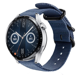 Strap-it Huawei Watch GT 3 46mm Nylon Strap with Buckle (Blue) Strap-it Huawei Watch GT 3 46mm Nylon Strap with Buckle (Blue)