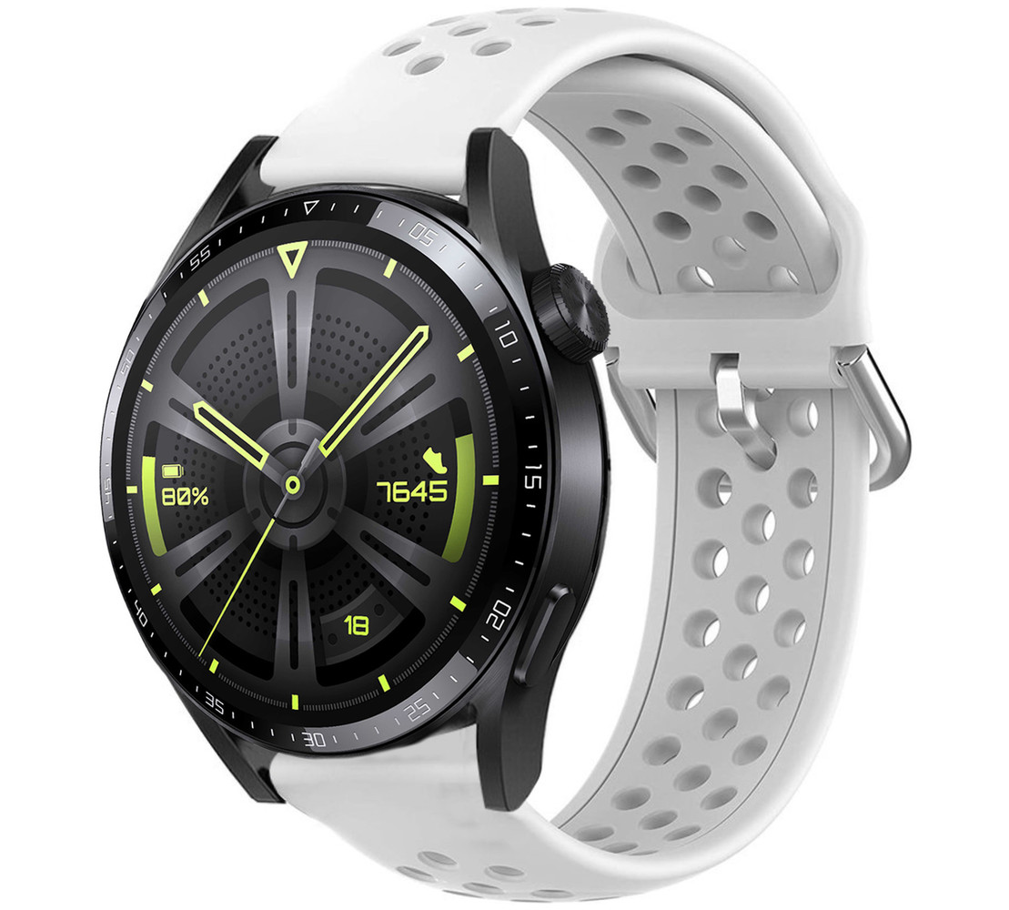 Strap-it Strap-it Huawei Watch GT 3 46mm Breathable Strap (White) Strap-it Strap-it Huawei Watch GT 3 46mm Breathable Strap (White)