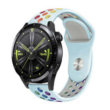 Strap-it Huawei Watch GT 3 46mm Sport Strap (Light Blue Colourful)