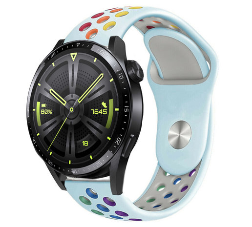 Strap-it Strap-it Huawei Watch GT 3 46mm Sport Strap (Light Blue Colourful) Strap-it Strap-it Huawei Watch GT 3 46mm Sport Strap (Light Blue Colourful)