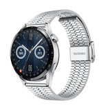 Strap-it Huawei Watch GT 3 46mm Fine Steel Strap (Silver)
