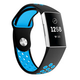 Strap-it Fitbit Charge 4 Sport Strap (Black/Blue) Strap-it Fitbit Charge 4 Sport Strap (Black/Blue)