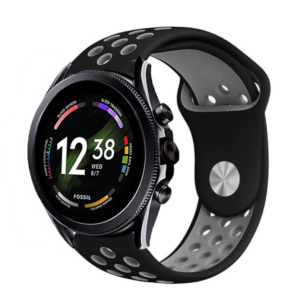 Strap-it Strap-it Fossil Gen 6 44mm Sport Strap (Black/Grey) Strap-it Strap-it Fossil Gen 6 44mm Sport Strap (Black/Grey)