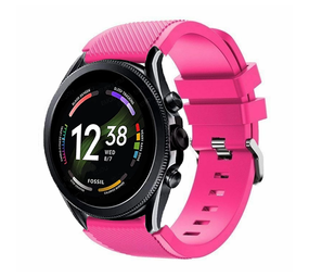 Strap-it Fossil Gen 6 44mm Silicone Strap (Bright Pink)