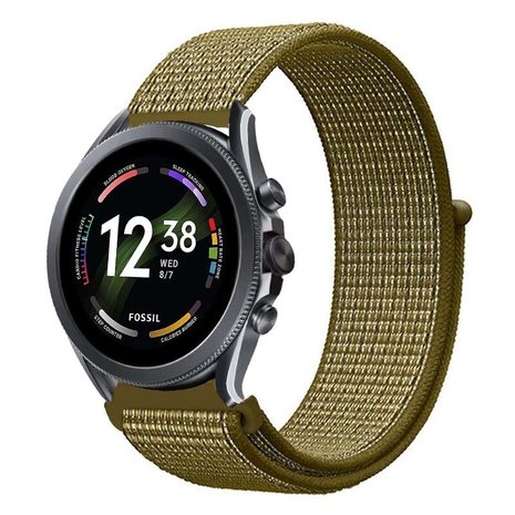 Strap-it Strap-it Fossil Gen 6 44mm Nylon Strap (Olive) Strap-it Strap-it Fossil Gen 6 44mm Nylon Strap (Olive)