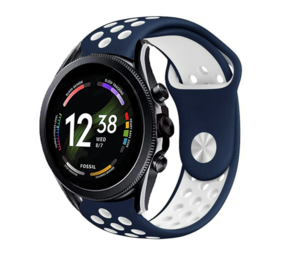 Strap-it Fossil Gen 6 44mm Sport Strap (Blue/White) Strap-it Fossil Gen 6 44mm Sport Strap (Blue/White)